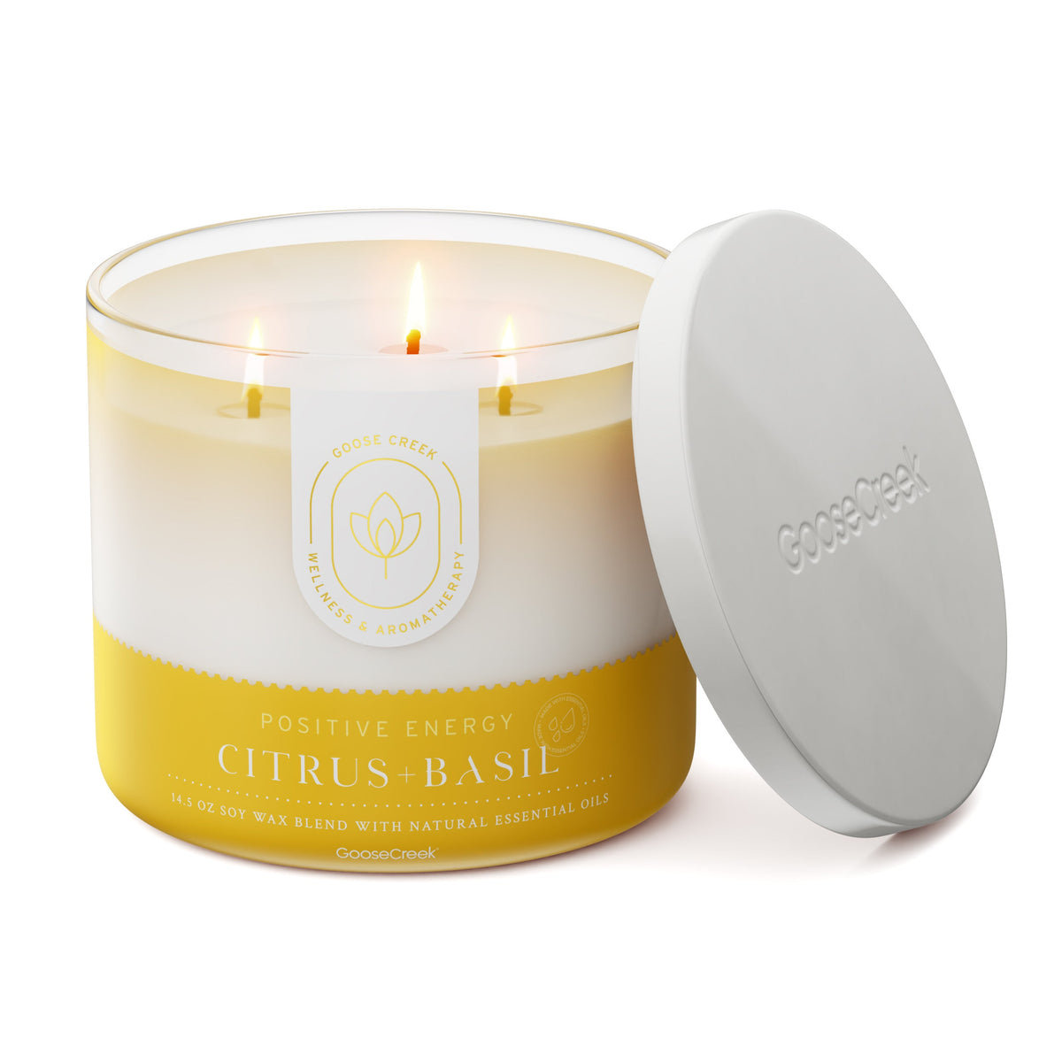 Citrus Basil Aromatherapy Candle - Energizing and Eco-Friendly