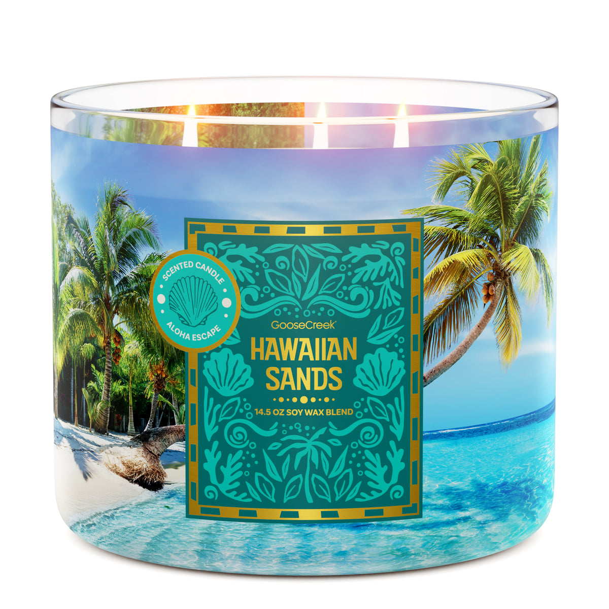 sea and sand candle coconut and palm Escape to Paradise with our Hawaiian Sands 3-Wick Candle