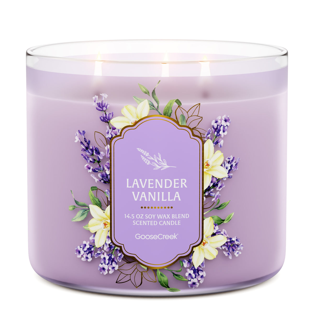 Lavender Vanilla 3-Wick Candle | 45-Hour Burn | Goose Creek