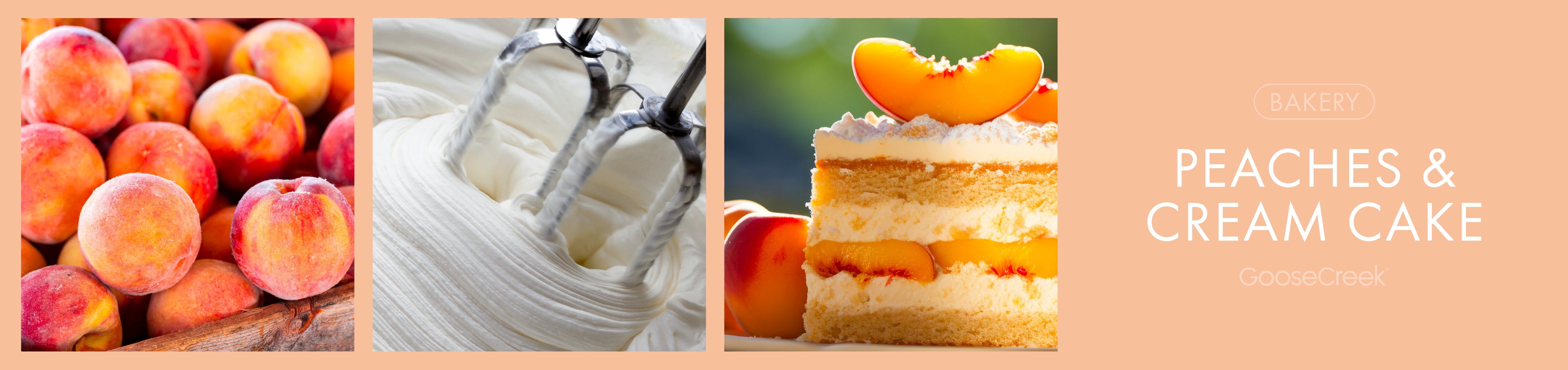 Peaches & Cream Cake Fragrance-Goose Creek Candle