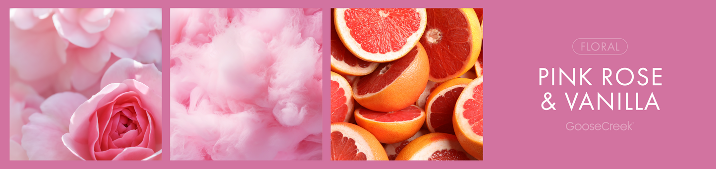 Pink Rose & Vanilla Fragrance-Goose Creek Candle