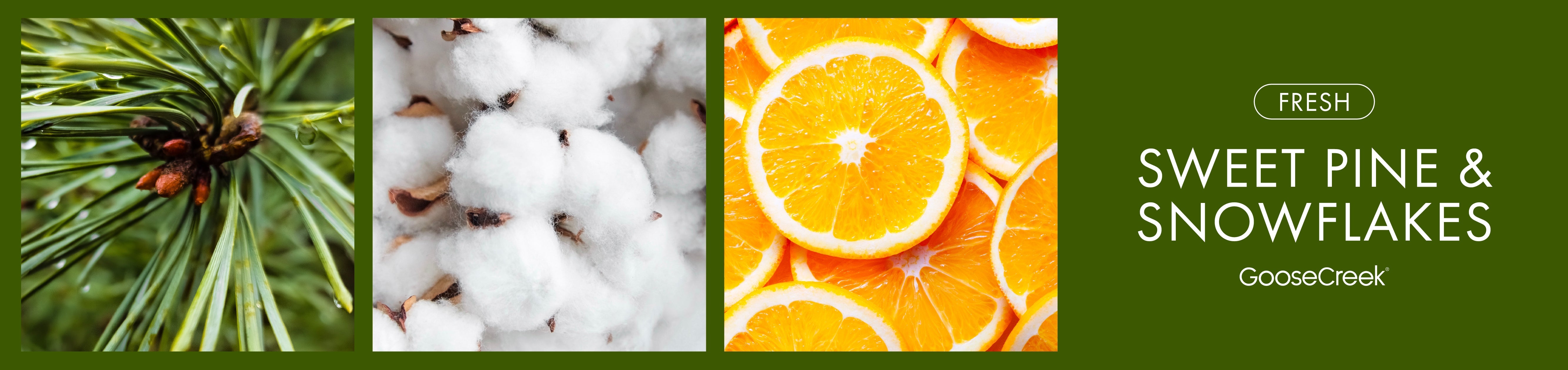 Sweet Pine & Snowflake Fragrance-Goose Creek Candle