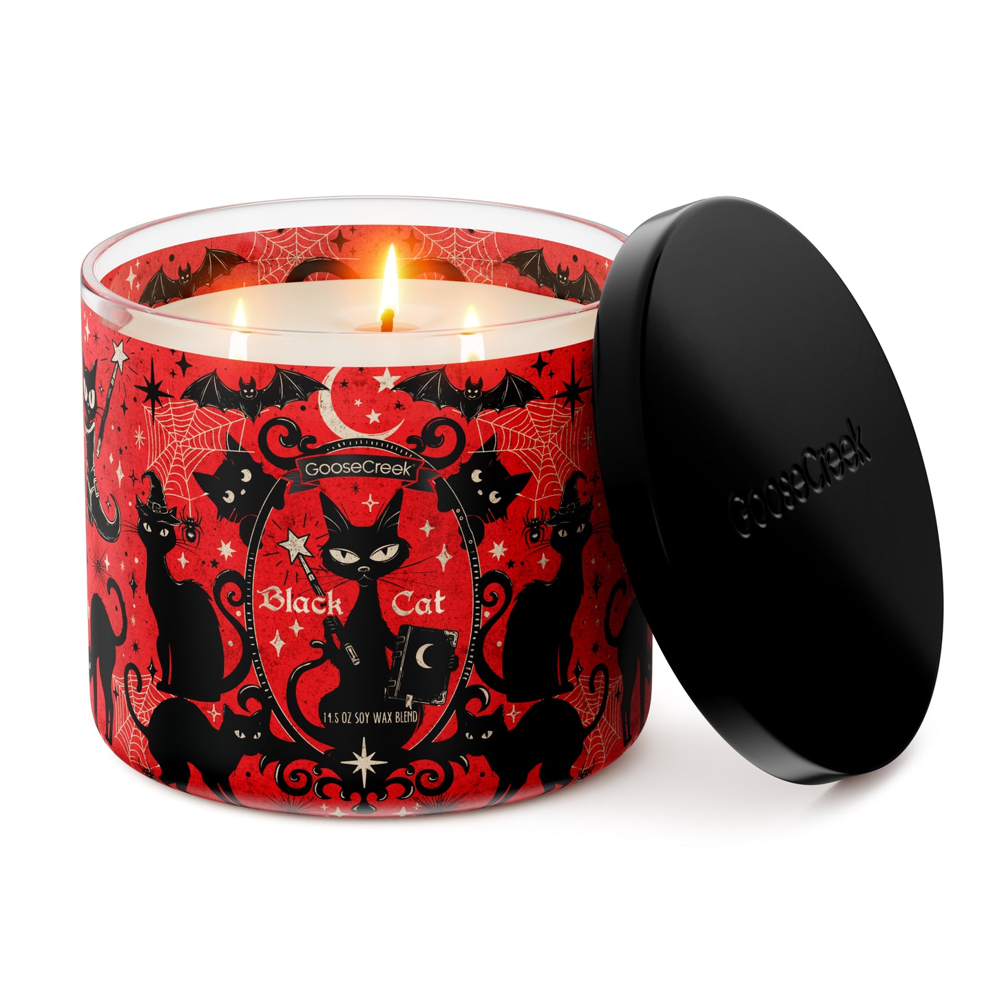 Black Cat 3-Wick Candle