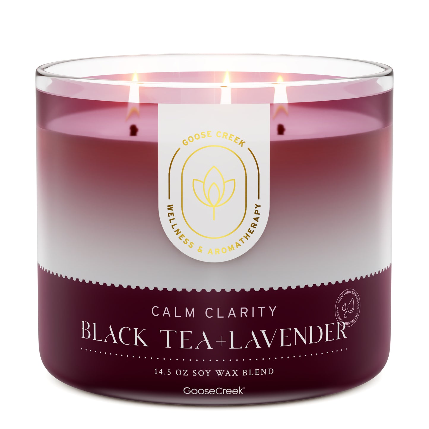 Black Tea & Lavender Aromatherapy 3-Wick Candle
