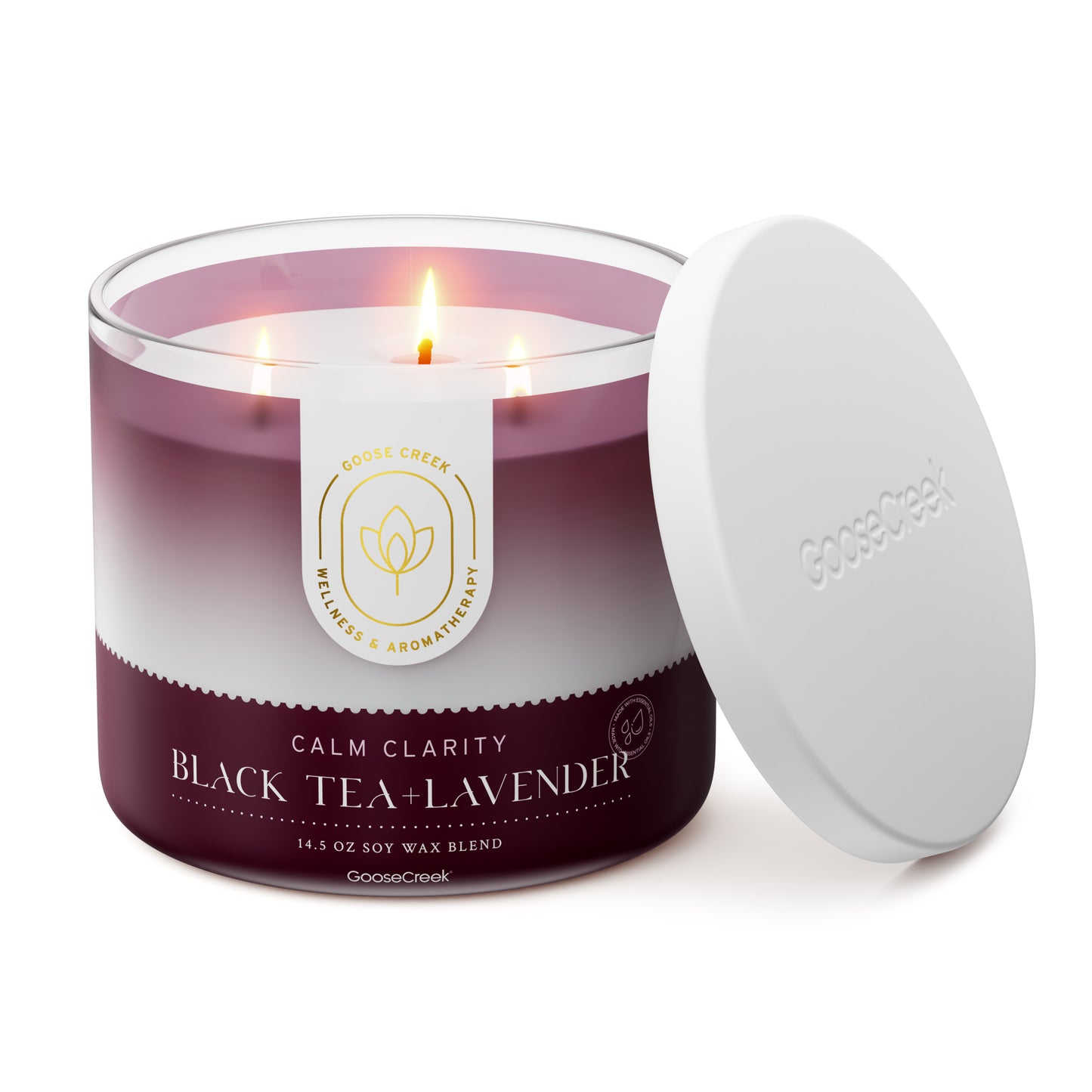 Black Tea & Lavender Aromatherapy 3-Wick Candle