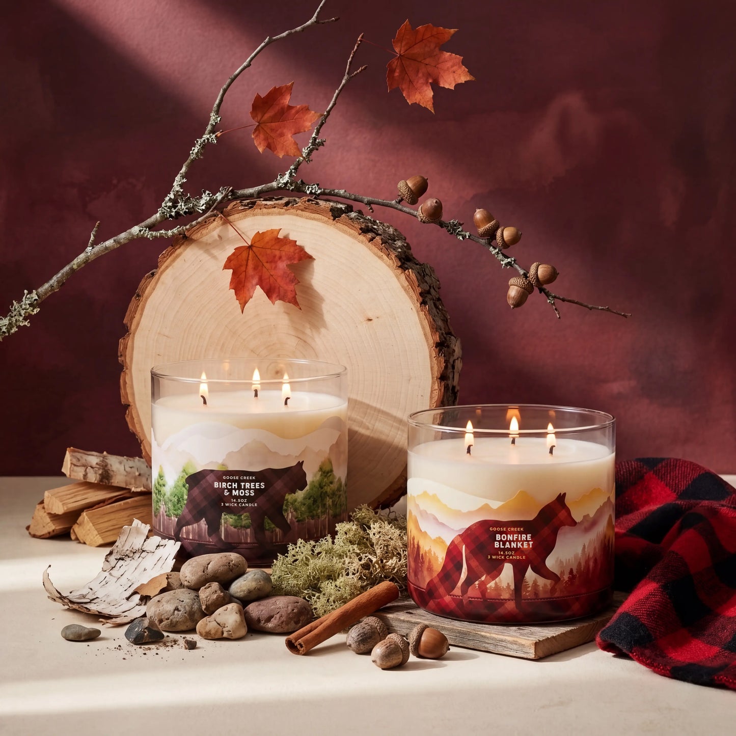 Birch Trees and Moss 3-Wick Candle