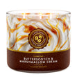 Load image into Gallery viewer, Butterscotch &amp;amp; Marshmallow Cream 3-Wick Candle
