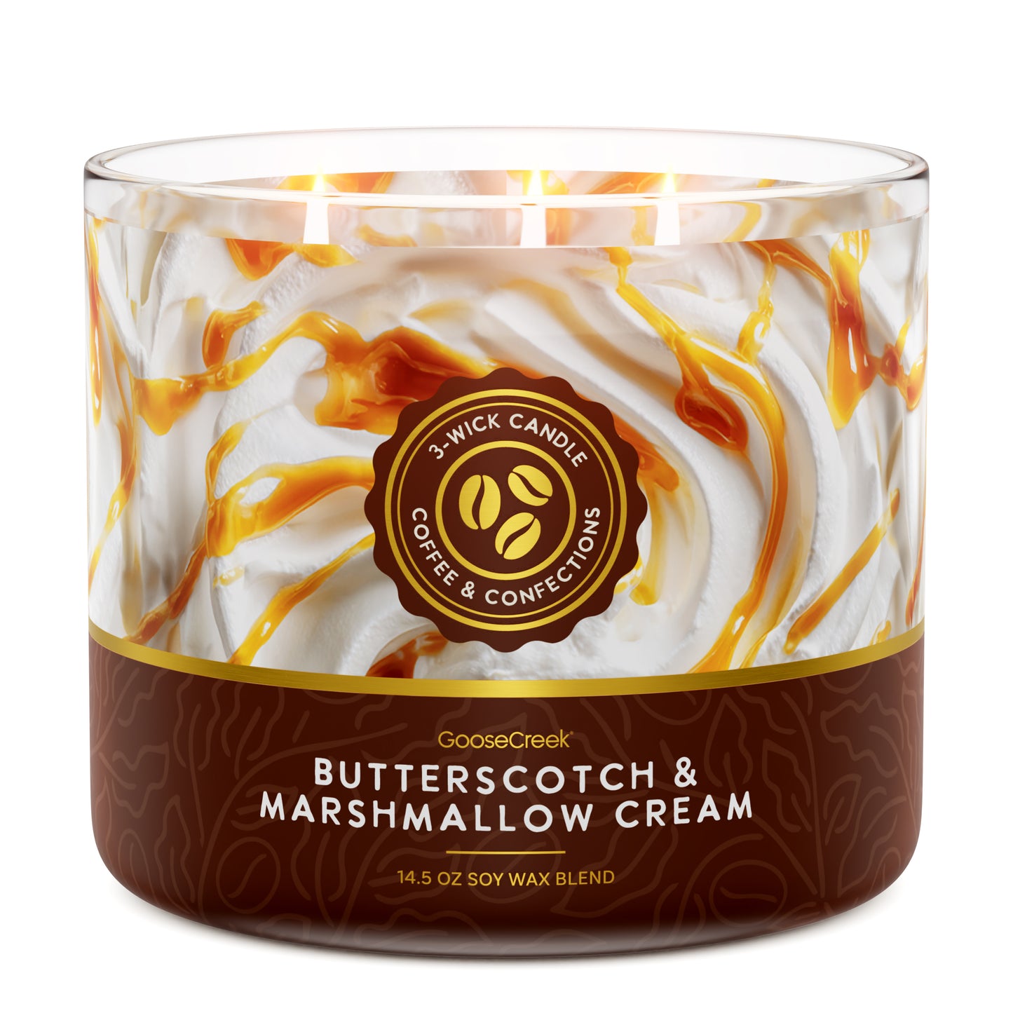 Butterscotch & Marshmallow Cream 3-Wick Candle