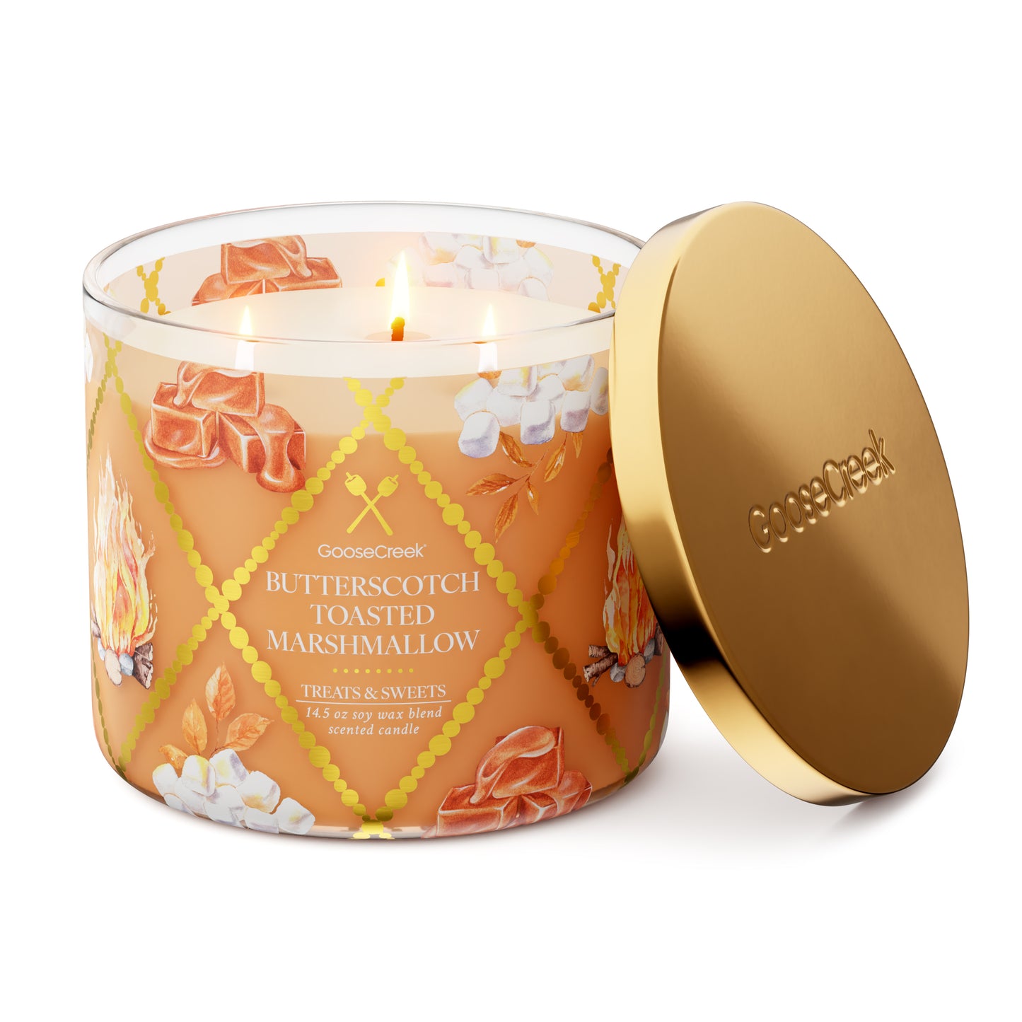Butterscotch Toasted Marshmallow 3-Wick Candle