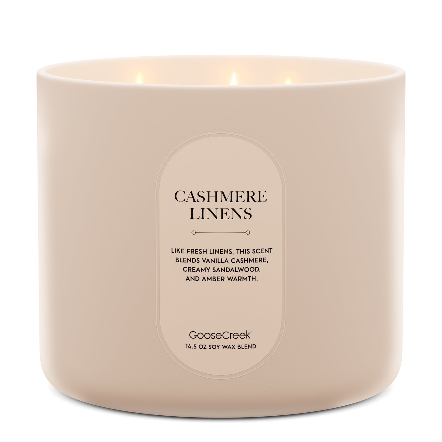 Cashmere Linens High Intensity 3-Wick 14.5oz Candle