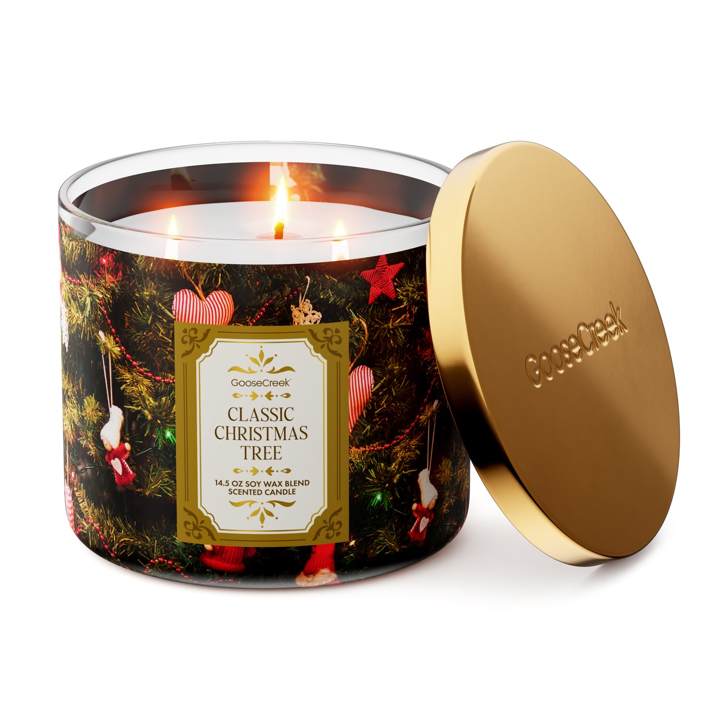 Classic Christmas Tree 3-Wick Candle