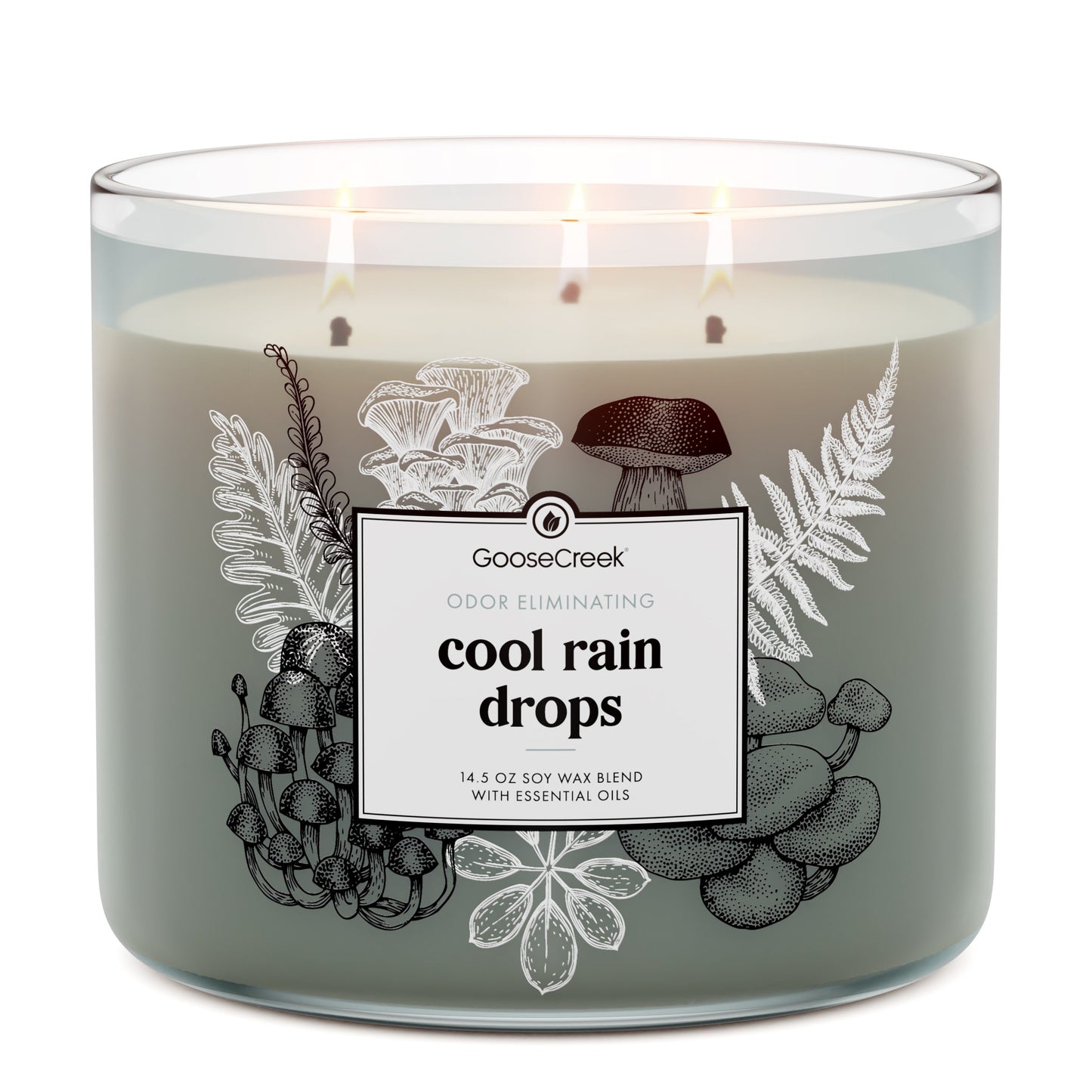 Cool Rain Drops Odor Eliminating 3-Wick Candle