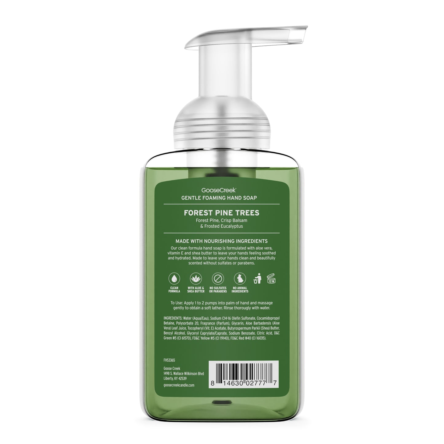 Forest Pine Trees Lush Foaming Hand Soap
