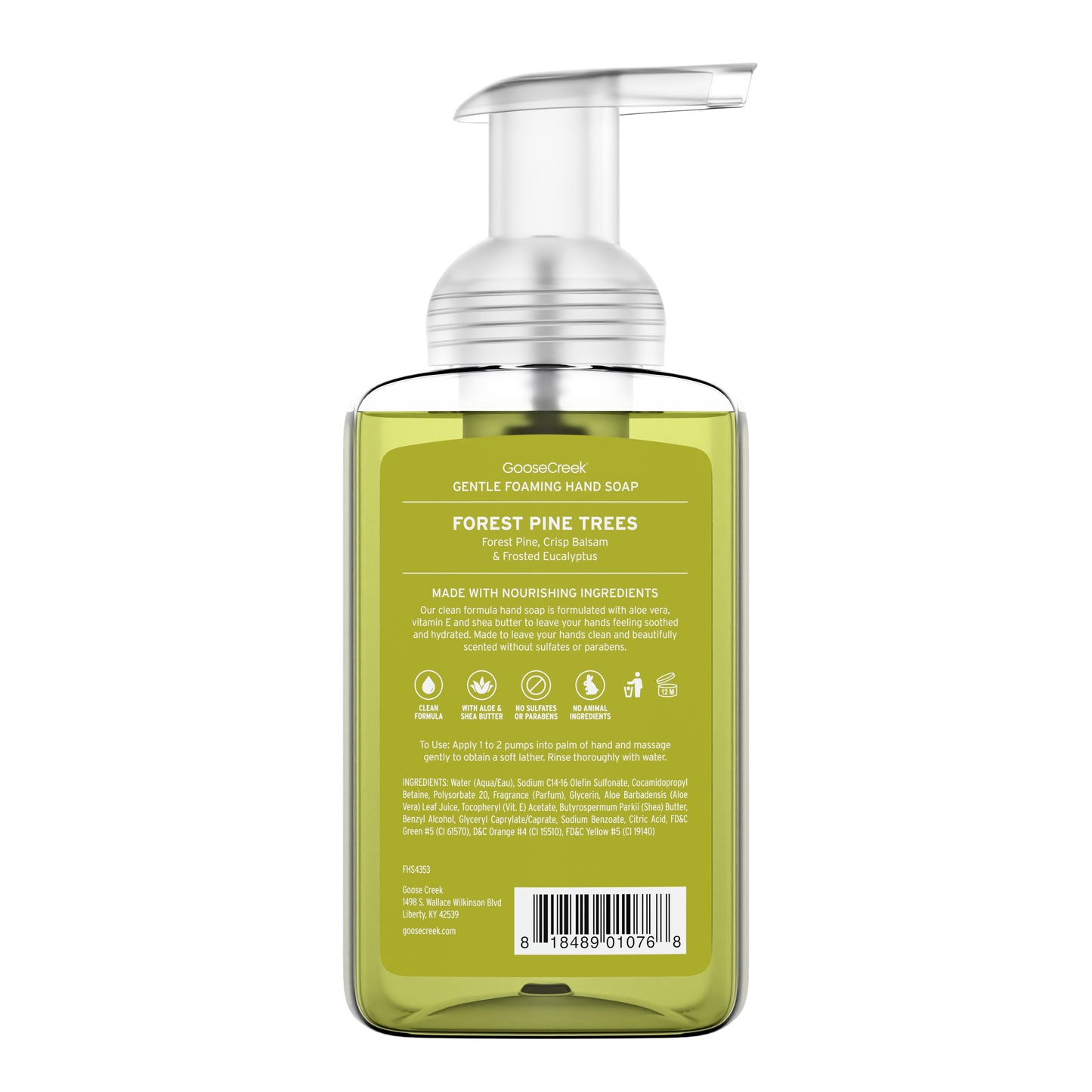 Forest Pine Trees Lush Foaming Hand Soap