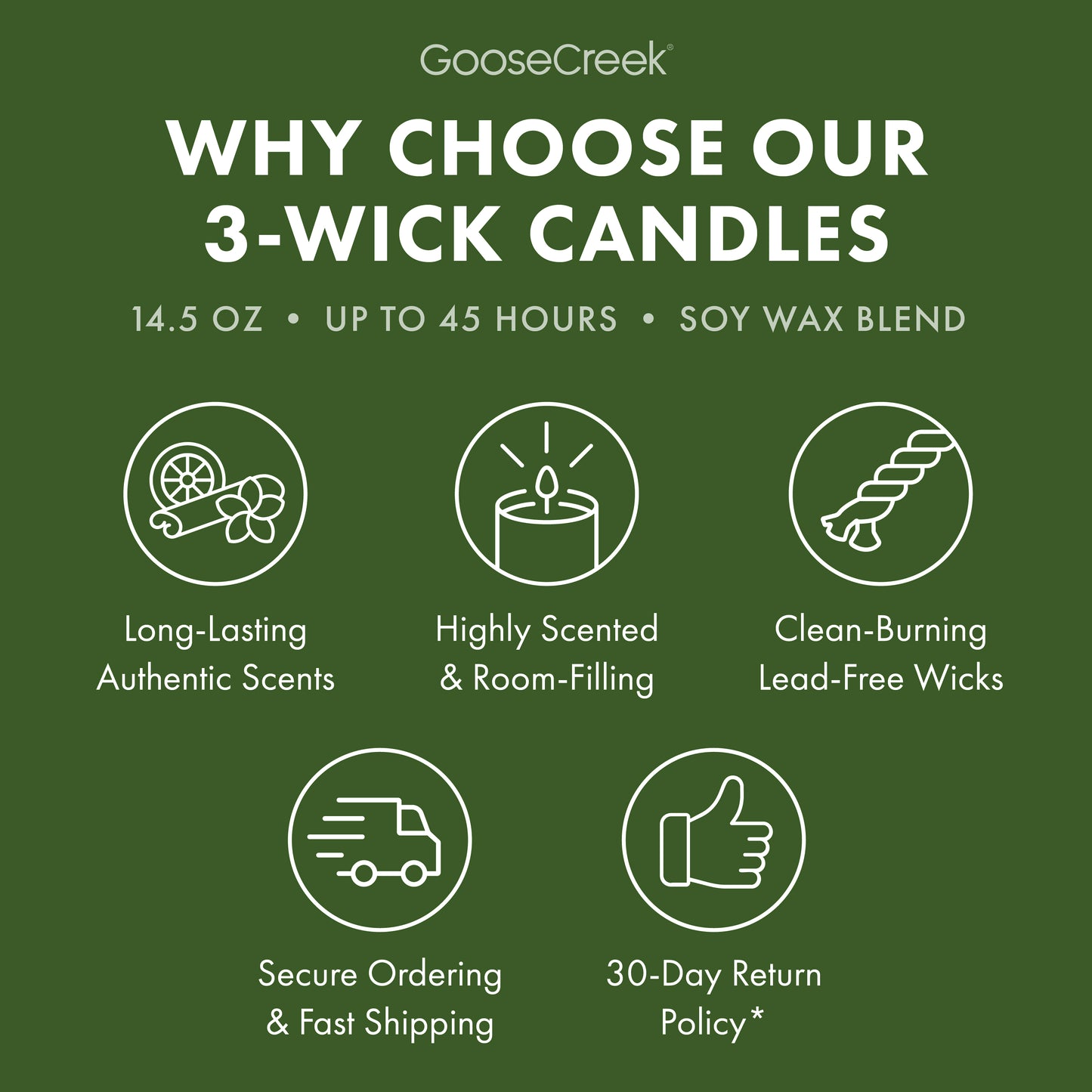 Forest Pine Trees 3-Wick Candle