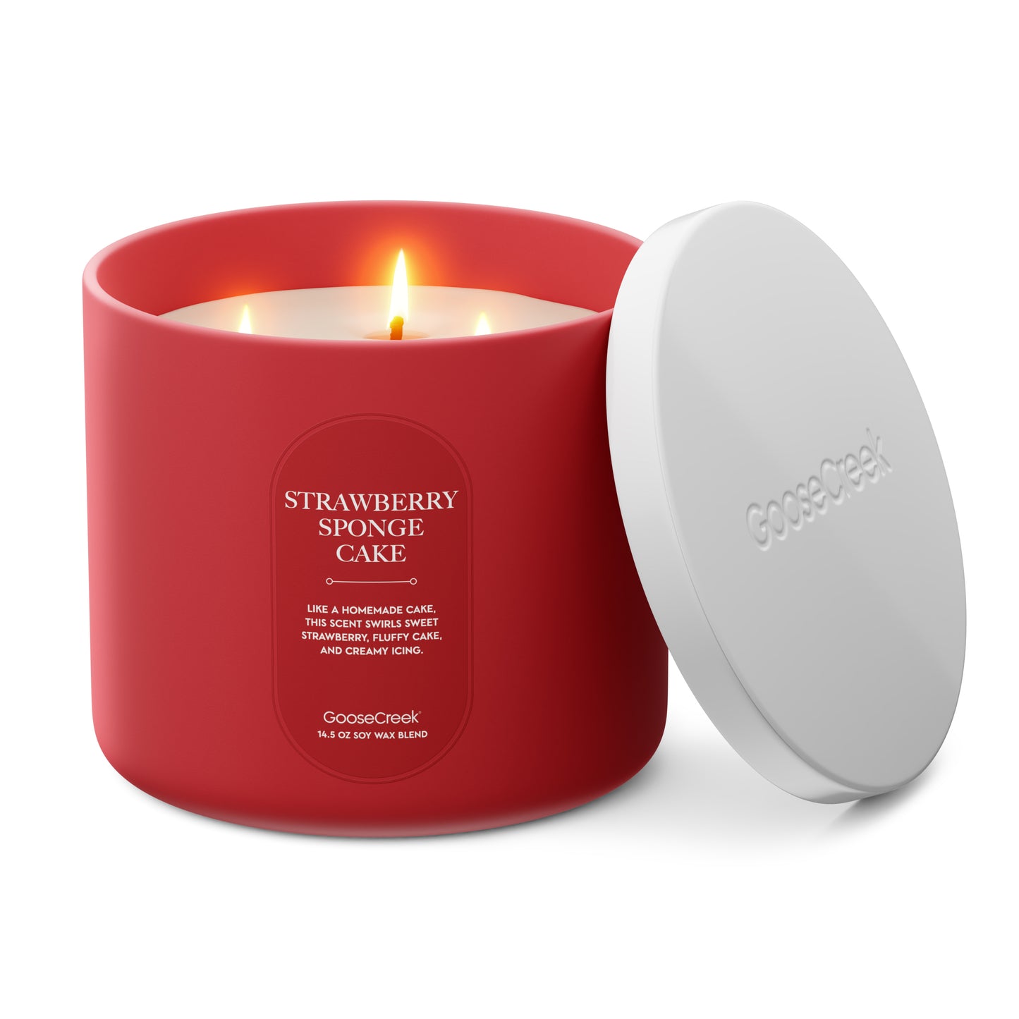 Strawberry Sponge Cake High Intensity 3-Wick 14.5oz Candle