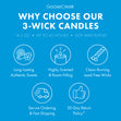 Load image into Gallery viewer, Girl Scout Trefoils™ 3-Wick Candle
