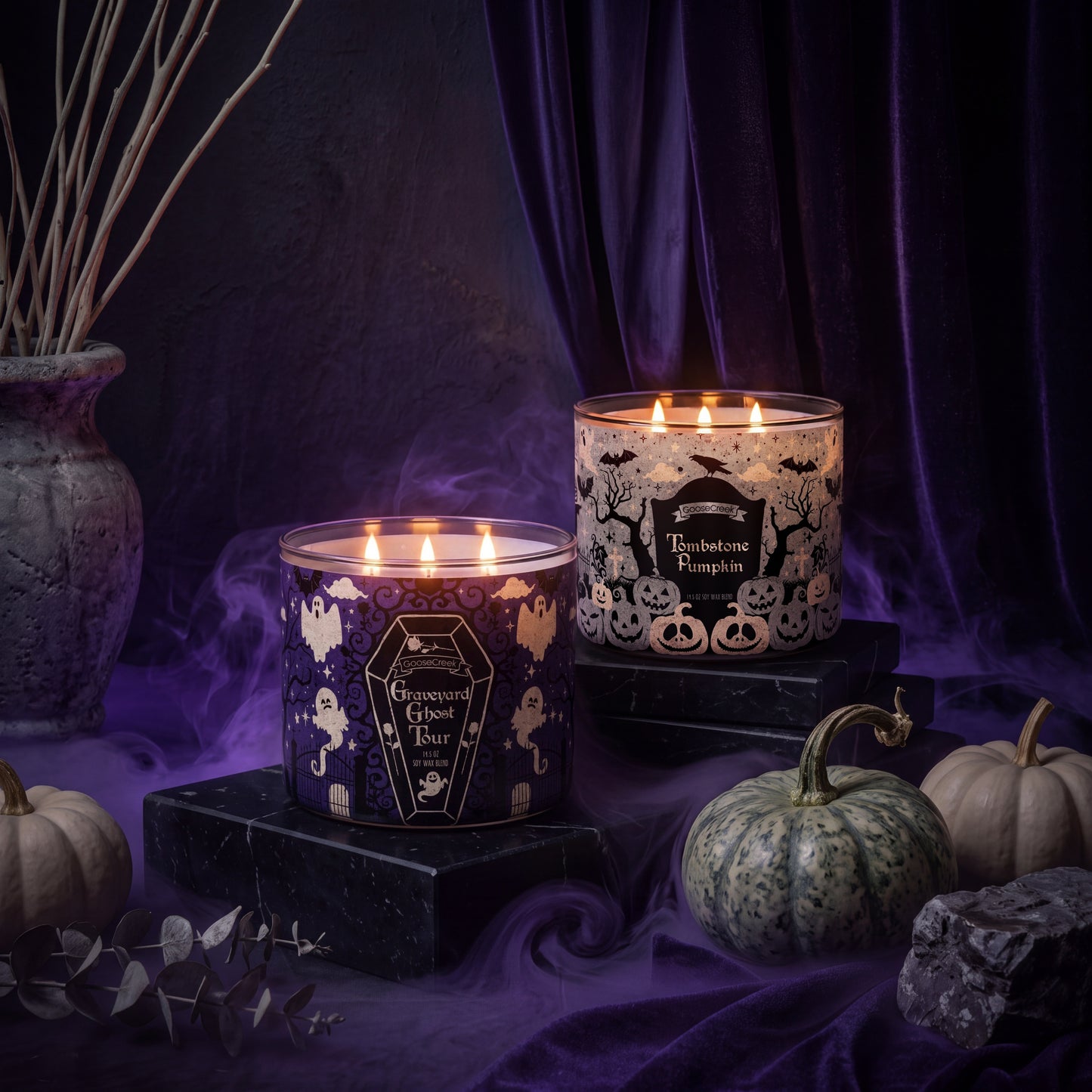Tombstone Pumpkin 3-Wick Candle