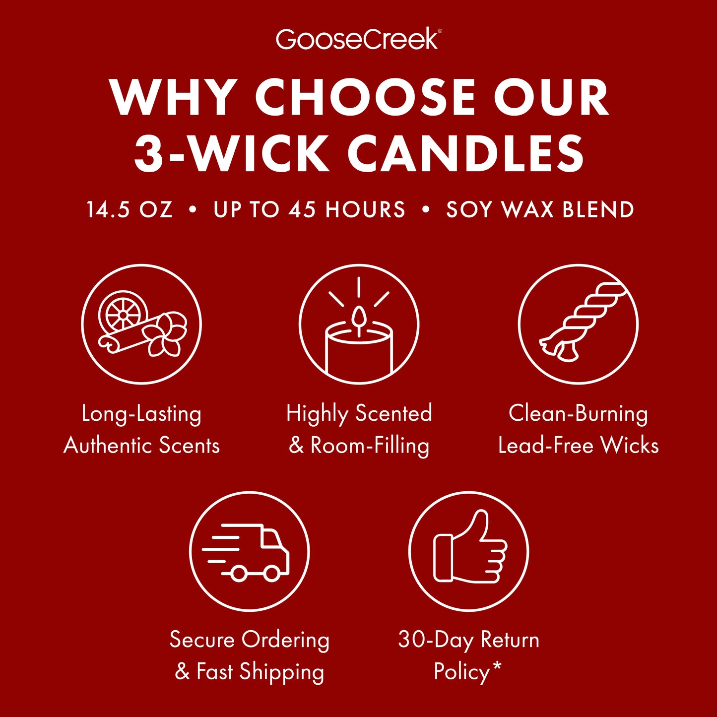 Hot Cocoa & Peppermint 3-Wick Candle