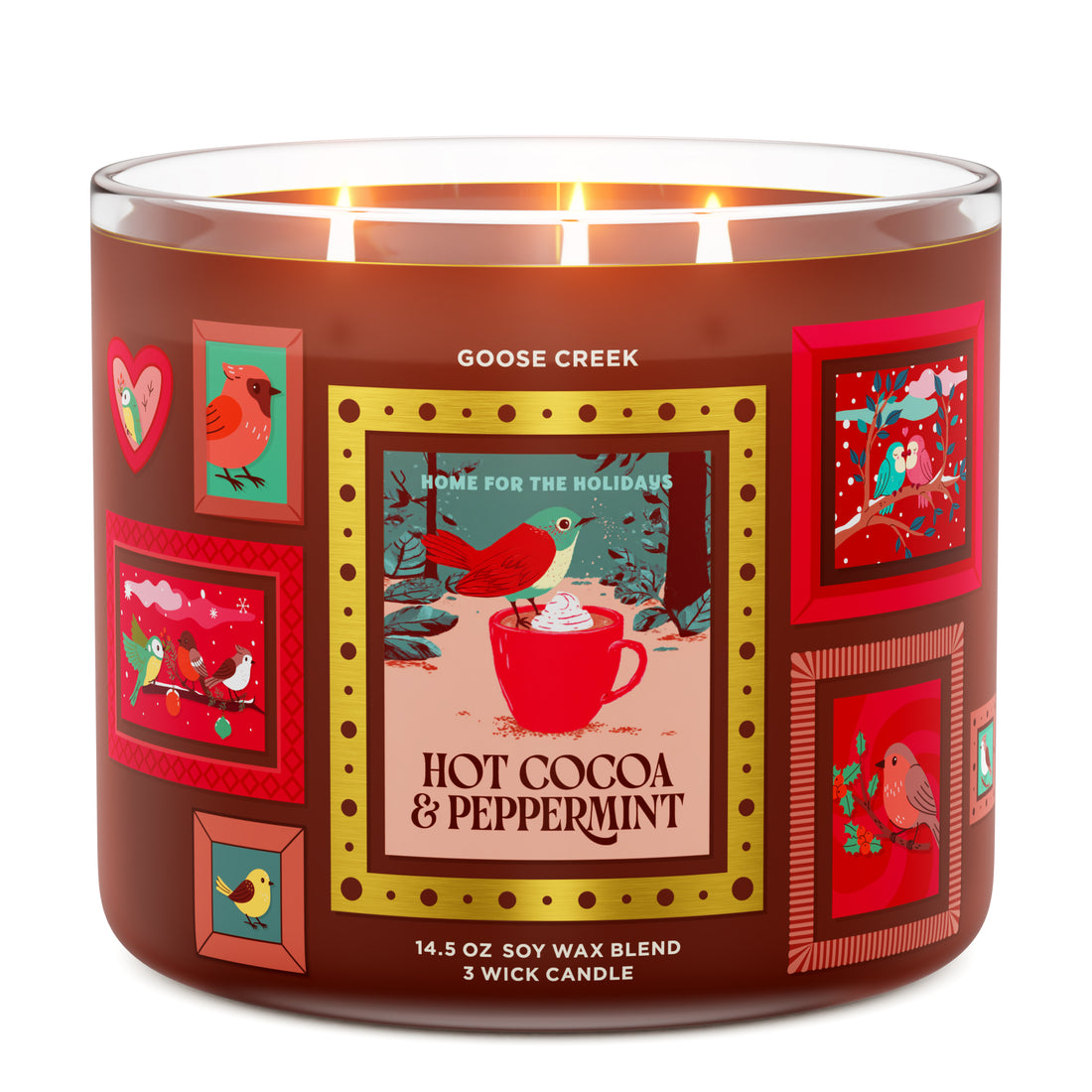 Hot Cocoa & Peppermint 3-Wick Candle