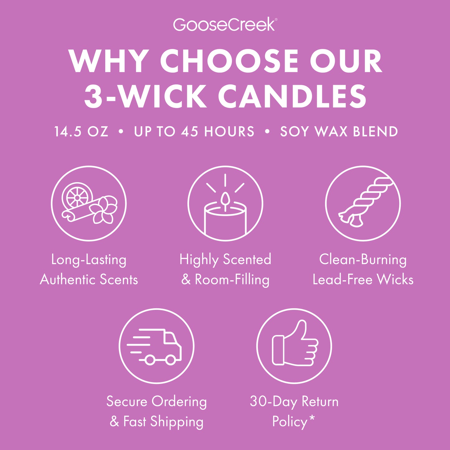 Lavender Snowfall 3-Wick Candle