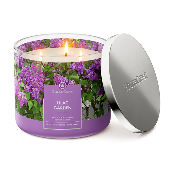 Lilac Garden 3-Wick Candle - Delicate and Fresh Fragrance – Goose