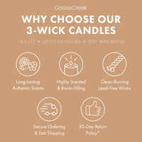 Mahogany Driftwood 3-Wick Candle