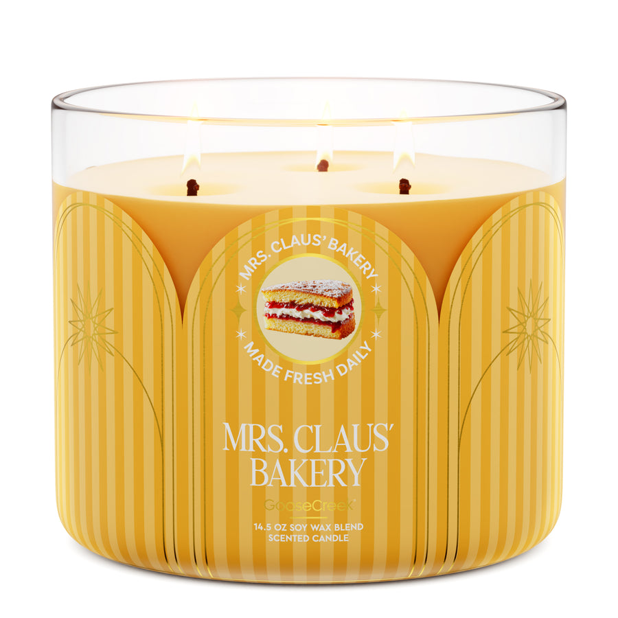 Mrs. Claus' Bakery 3-Wick Candle