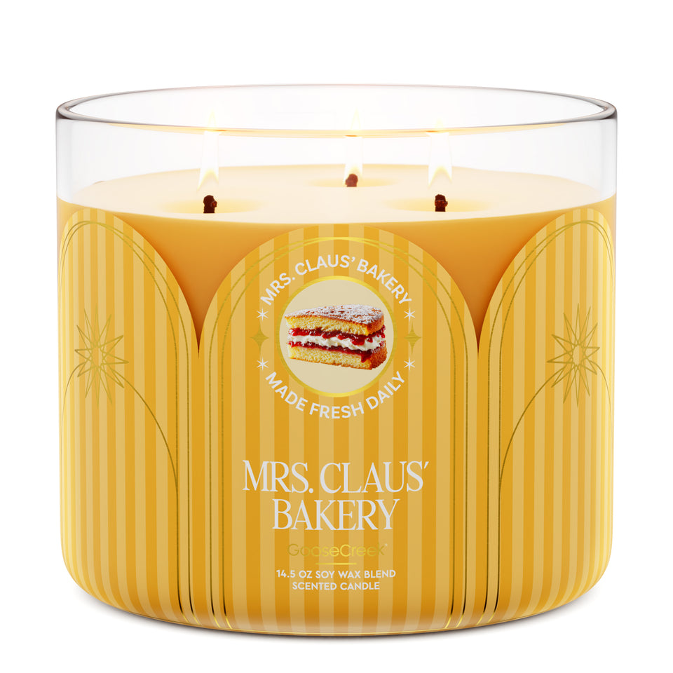 Mrs. Claus' Bakery 3-Wick Candle