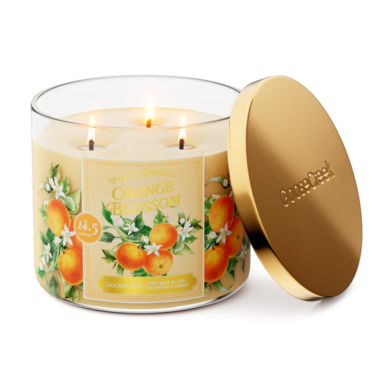 Orange Blossom Large 3-Wick Candle - Captivating Blend of Orange