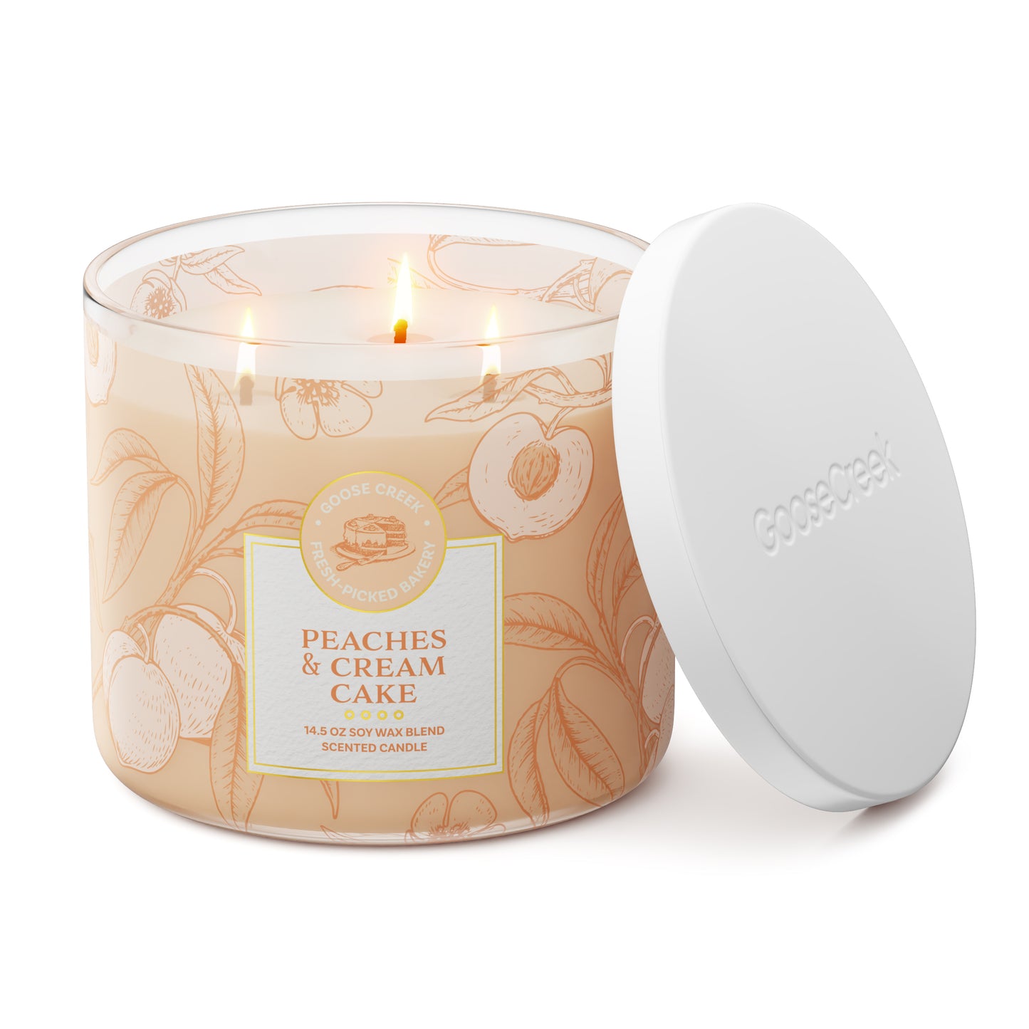 Peaches & Cream Cake 3-Wick Candle