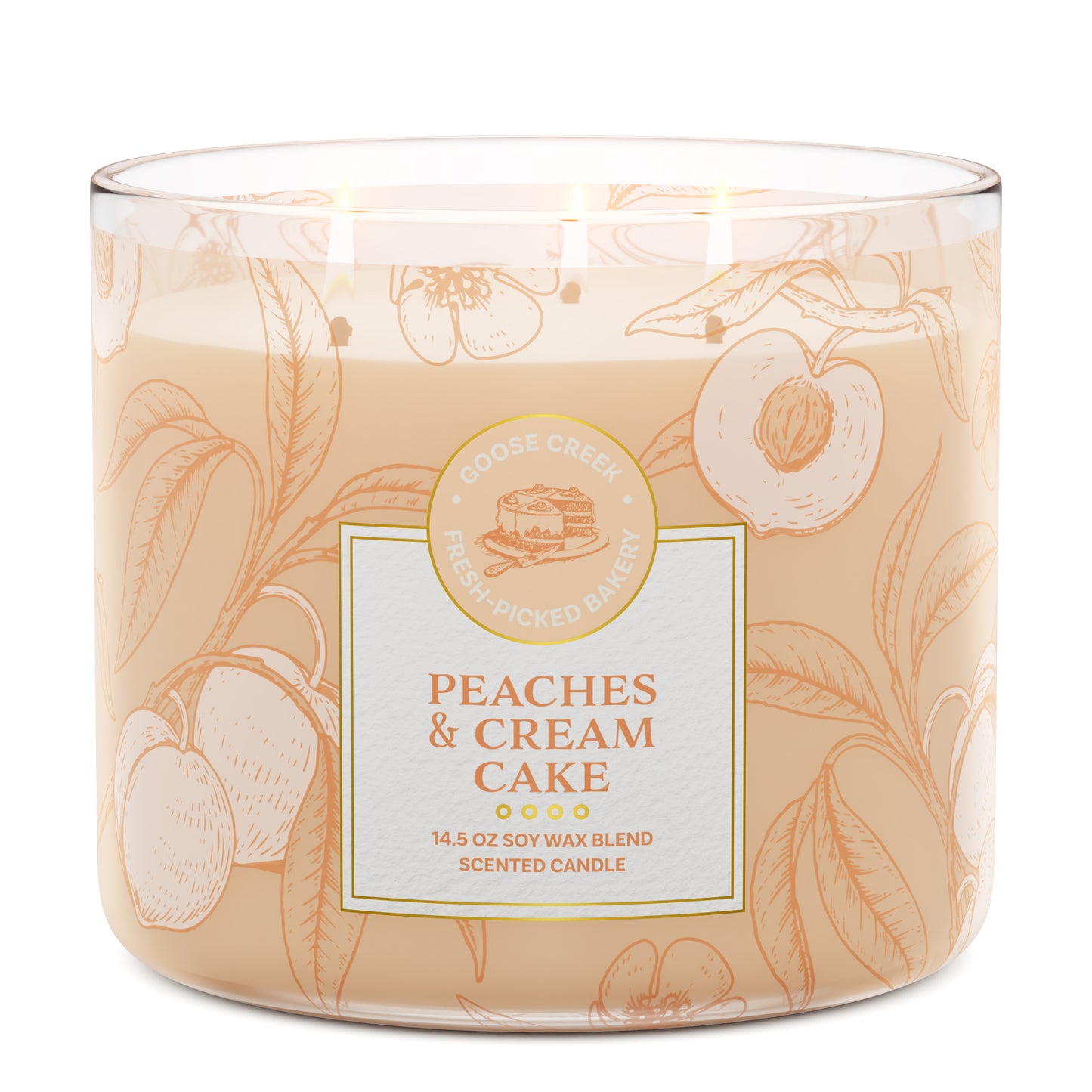 Peaches & Cream Cake 3-Wick Candle