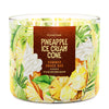 Pineapple Ice Cream Cone 3-Wick Candle