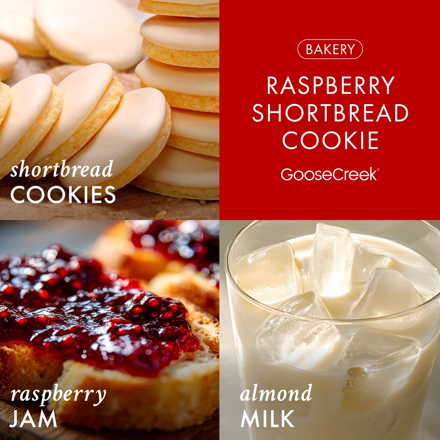 Raspberry Shortbread Cookie 3-Wick Candle