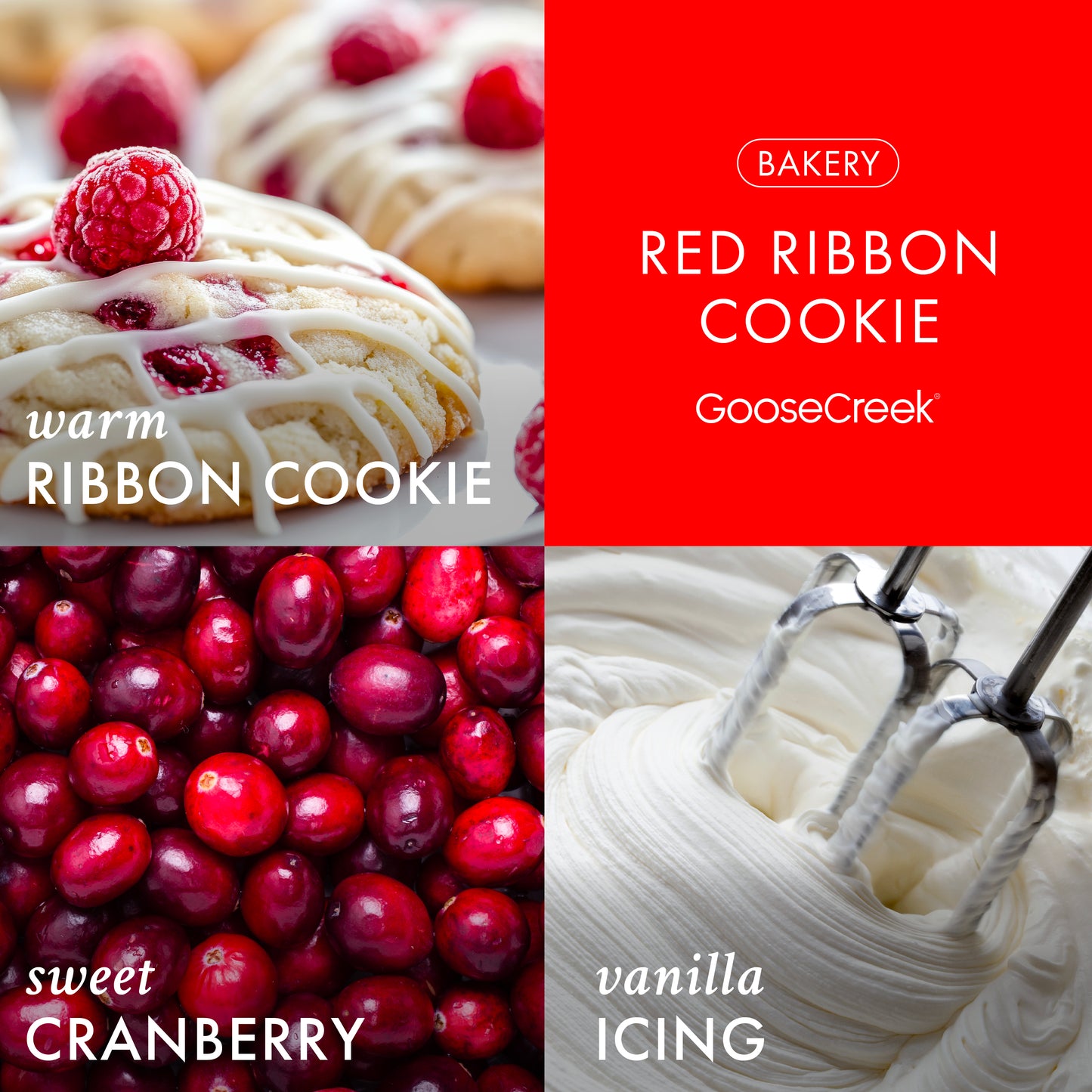 Red Ribbon Cookie 3-Wick Candle