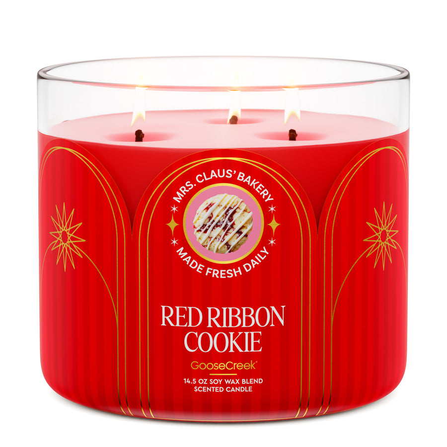 Red Ribbon Cookie 3-Wick Candle