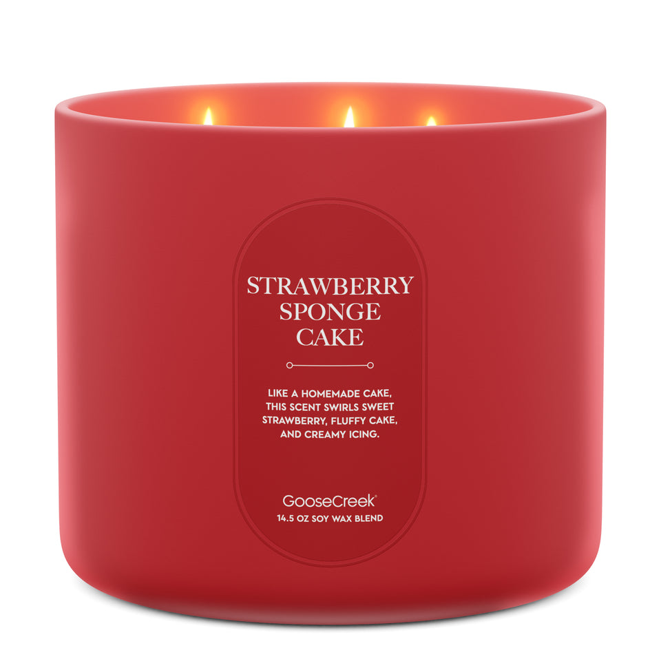 Strawberry Sponge Cake High Intensity 3-Wick 14.5oz Candle