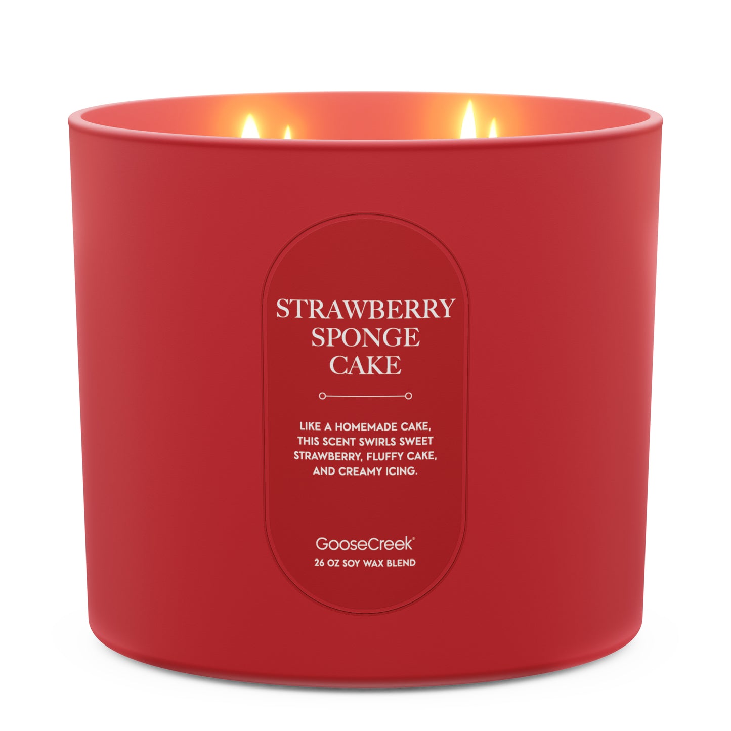 Strawberry Sponge Cake High Intensity 4-Wick 26oz Candle