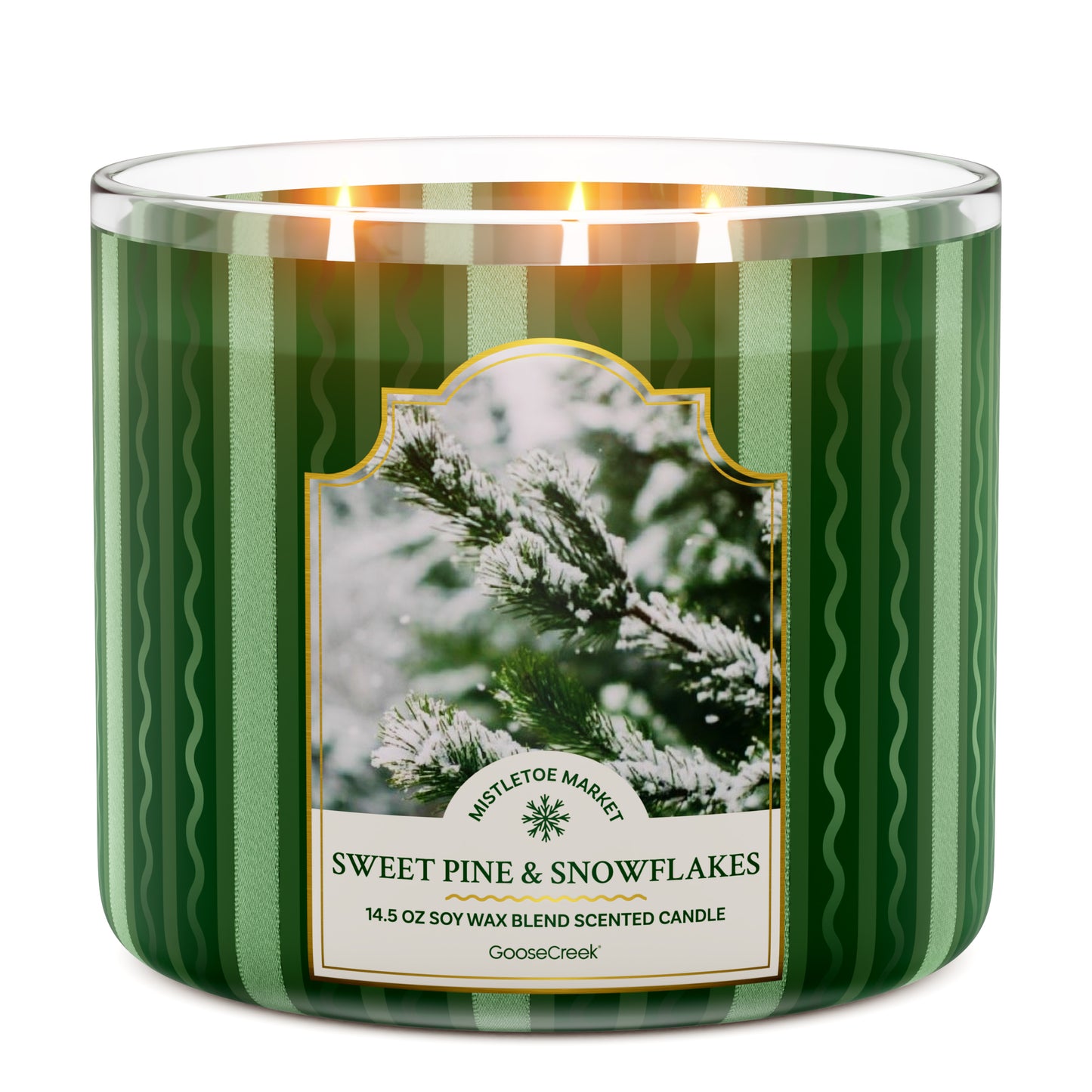 Sweet Pine & Snowflakes 3-Wick Candle