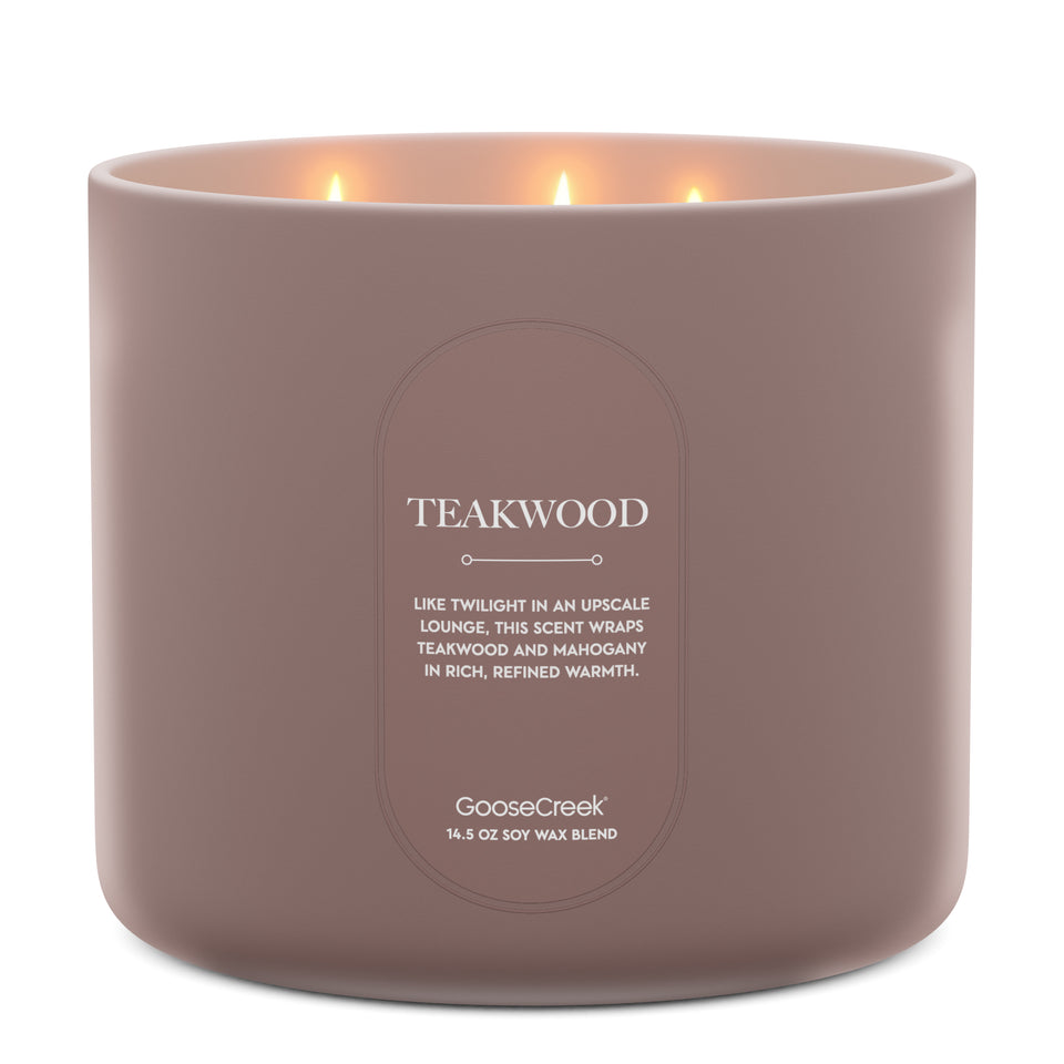 Teakwood High Intensity 3-Wick 14.5oz Candle