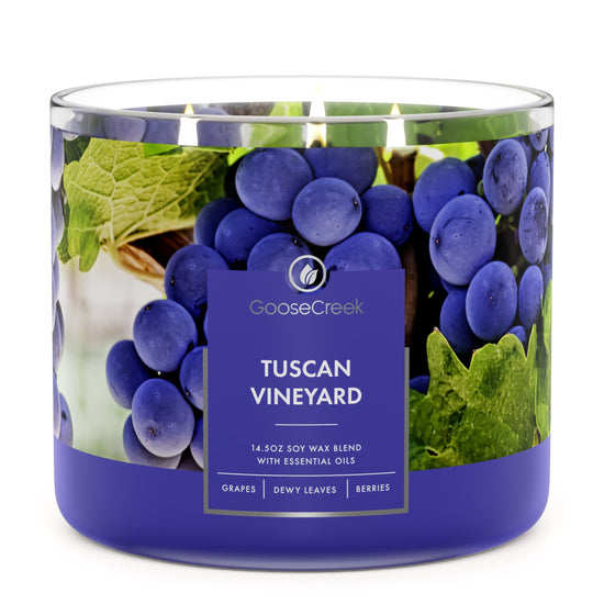 Indulge in the Luxurious Aroma of our Tuscan Vineyard 3-Wick