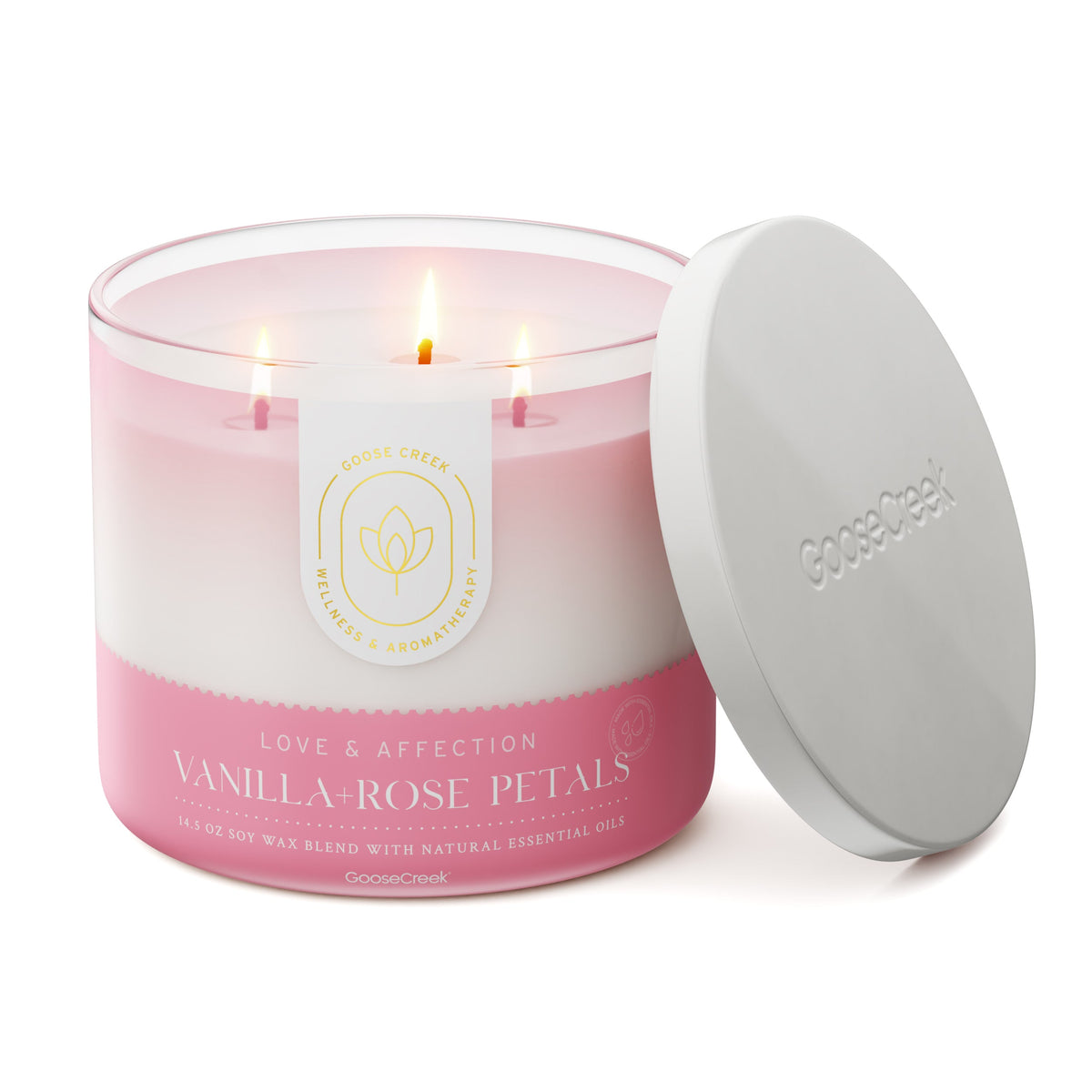 Vanilla & Rose Petals Aromatherapy Candle - Premium Scented Candle with ...