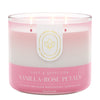 Vanilla & Rose Petals Aromatherapy 3-Wick Candle