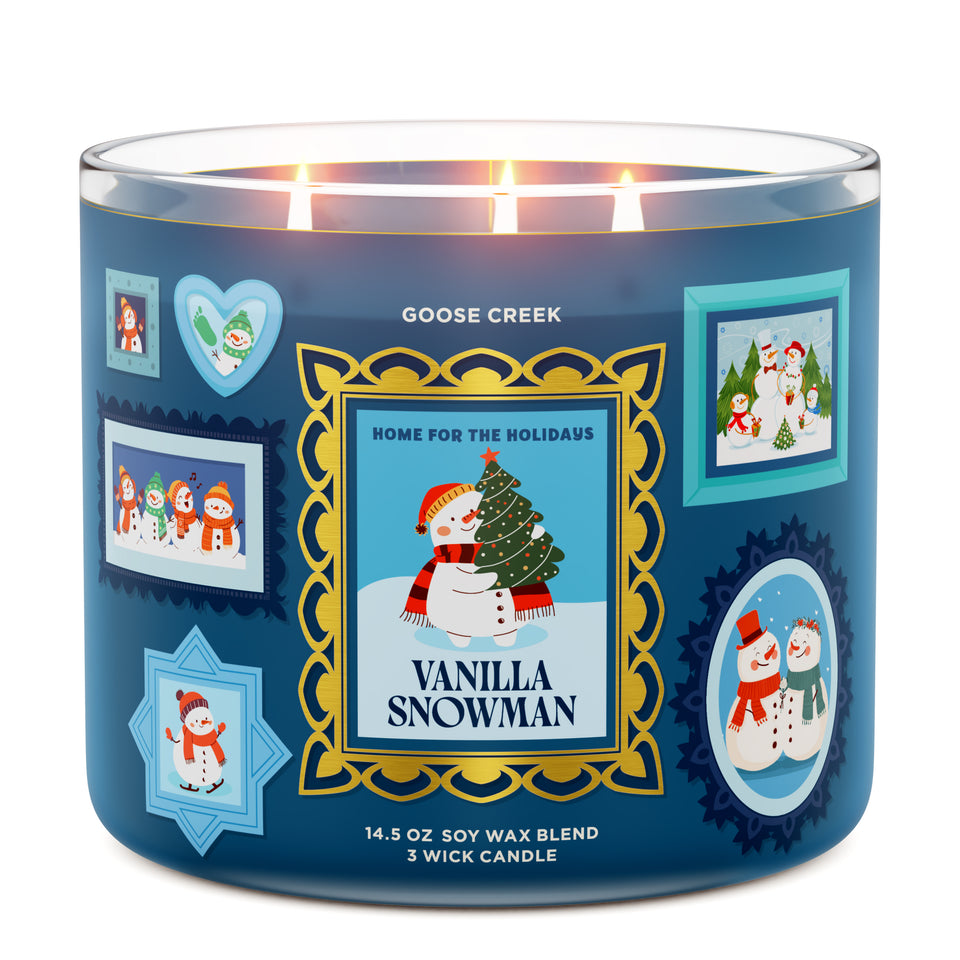 Vanilla Snowman 3-Wick Candle