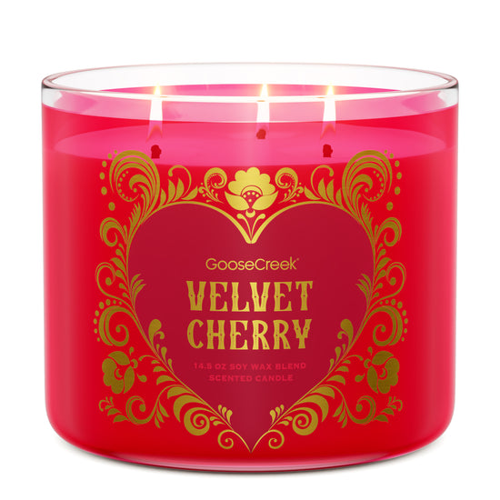 Velvet Cherry 3-Wick Candle | Romantic Fragrance for Valentine's