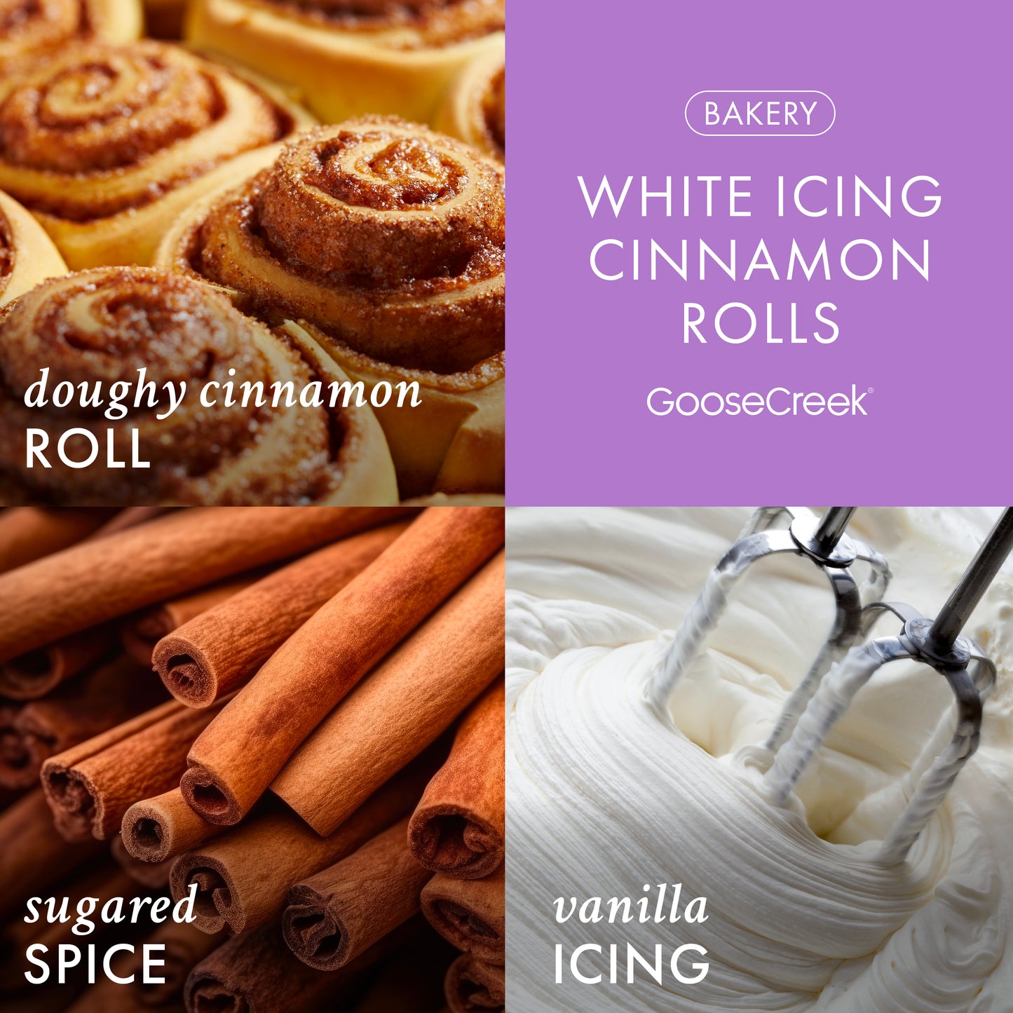 White Icing Cinnamon Roll 3-Wick Candle