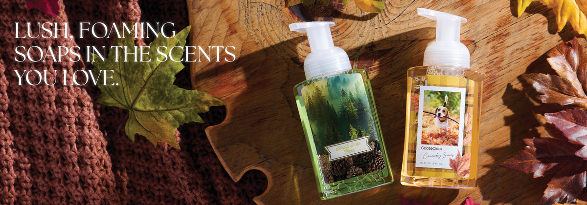 Lush, foaming soaps in the scents you love.